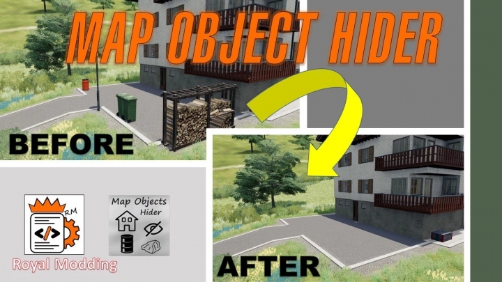 FS19 - Map Objects Hider V1.2