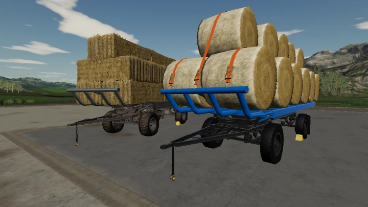 a old bale trailer mod for fs19
